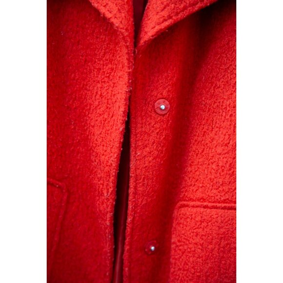 Bernardo Orange Fuzzy Fully Lined Boucle Coat, size Petite Medium - Picture 5 of 8